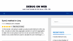 What Debugonweb.com website looked like in 2018 (5 years ago)