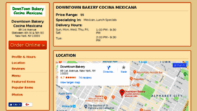 What Downtownbakerycocinamexicana.com website looked like in 2018 (5 years ago)