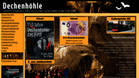 What Dechenhoehle.de website looked like in 2018 (5 years ago)