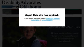 What Disabilityadvocateok.com website looked like in 2018 (5 years ago)