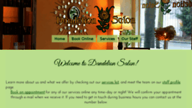 What Dandelionsalon.com website looked like in 2018 (5 years ago)