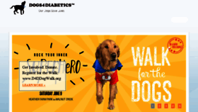 What Dogs4diabetics.com website looked like in 2018 (5 years ago)