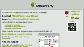 What Droidparty.net website looked like in 2018 (6 years ago)