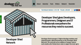 What Developershed.com website looked like in 2018 (5 years ago)