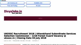 What Divyajobs.in website looked like in 2018 (5 years ago)