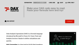 What Daxformatter.com website looked like in 2018 (5 years ago)