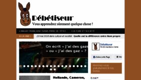 What Debetiseur.com website looked like in 2018 (5 years ago)