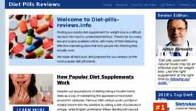What Diet-pills-reviews.info website looked like in 2018 (5 years ago)