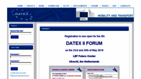 What Datex2.eu website looked like in 2018 (5 years ago)