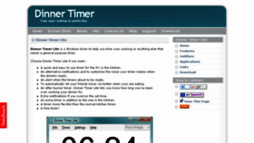 What Dinnertimer.com website looked like in 2018 (5 years ago)
