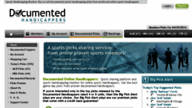 What Documentedhandicappers.com website looked like in 2018 (7 years ago)