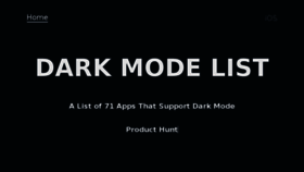 What Darkmodelist.com website looked like in 2018 (5 years ago)