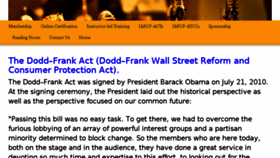 What Dodd-frank-act.us website looked like in 2018 (5 years ago)