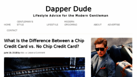 What Dapperdude.co.uk website looked like in 2018 (7 years ago)