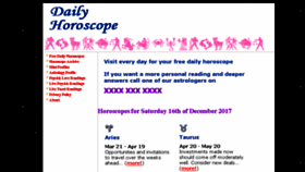 What Daily-horoscope.co.uk website looked like in 2018 (5 years ago)