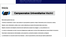 What Deporteuniversitariodemadrid.es website looked like in 2018 (6 years ago)