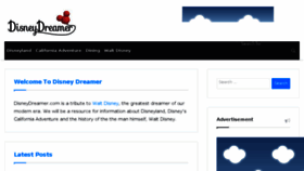What Disneydreamer.com website looked like in 2018 (5 years ago)