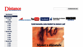 What Distance.cz website looked like in 2018 (5 years ago)