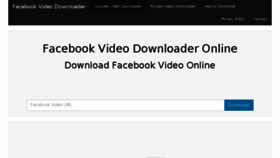 What Downloadfacebookvideo.net website looked like in 2018 (5 years ago)