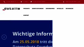 What Dotzilla.de website looked like in 2018 (5 years ago)