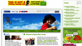 What Daycarebear.ca website looked like in 2018 (5 years ago)