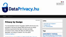 What Dataprivacy.hu website looked like in 2018 (5 years ago)
