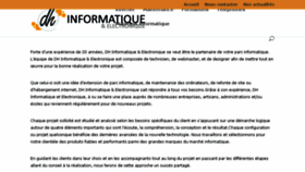 What Dhinformatique.fr website looked like in 2018 (5 years ago)