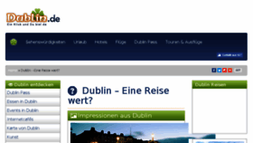 What Dublin.de website looked like in 2018 (5 years ago)
