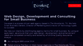 What Develare.com website looked like in 2018 (5 years ago)