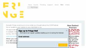 What Dunedinfringe.org.nz website looked like in 2018 (5 years ago)