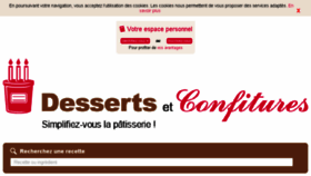 What Dessertsetconfitures.com website looked like in 2018 (5 years ago)