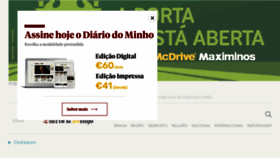 What Diariodominho.pt website looked like in 2018 (5 years ago)