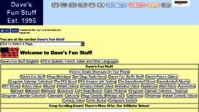 What Davesfunstuff.com website looked like in 2018 (5 years ago)