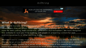 What Dostring.com website looked like in 2018 (5 years ago)