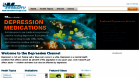 What Depression.emedtv.com website looked like in 2018 (5 years ago)