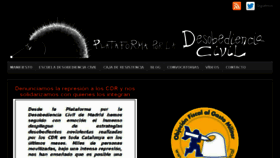 What Desobediencia.es website looked like in 2018 (5 years ago)