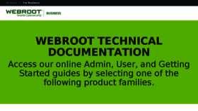 What Docs.webroot.com website looked like in 2018 (5 years ago)