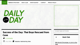 What Dailyoftheday.com website looked like in 2018 (5 years ago)