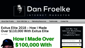 What Danfroelke.com website looked like in 2018 (5 years ago)