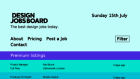 What Designjobsboard.com website looked like in 2018 (5 years ago)