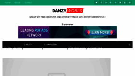 What Danzyworld.com website looked like in 2018 (5 years ago)