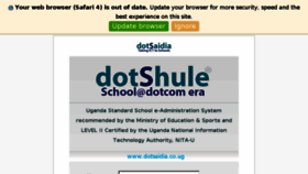 What Dotshule.ug website looked like in 2018 (5 years ago)