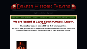 What Drapertheatre.org website looked like in 2018 (5 years ago)