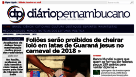 What Diariopernambucano.com.br website looked like in 2018 (5 years ago)