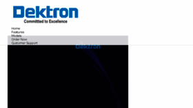 What Dektron.in website looked like in 2018 (5 years ago)