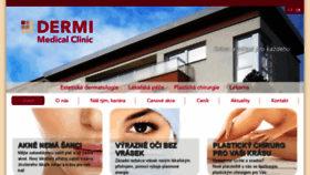 What Dermi.cz website looked like in 2018 (5 years ago)