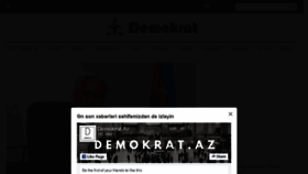 What Demokrat.az website looked like in 2018 (5 years ago)