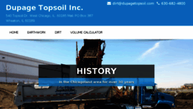What Dupagetopsoil.com website looked like in 2018 (5 years ago)