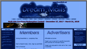 What Dreammails.net website looked like in 2018 (5 years ago)