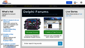 What Delphiforums.com website looked like in 2018 (5 years ago)
